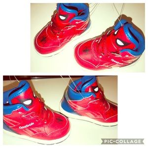 reebok spiderman shoes size 13